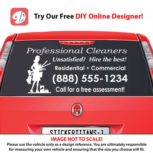 Rear Glass  Decal - Cleaning Services 6